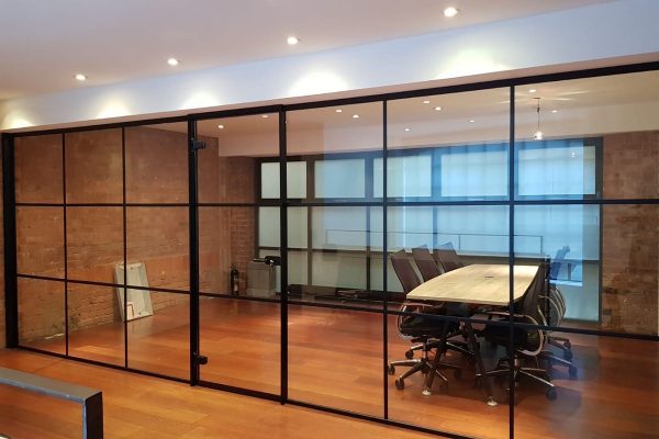 Banded-glass-office