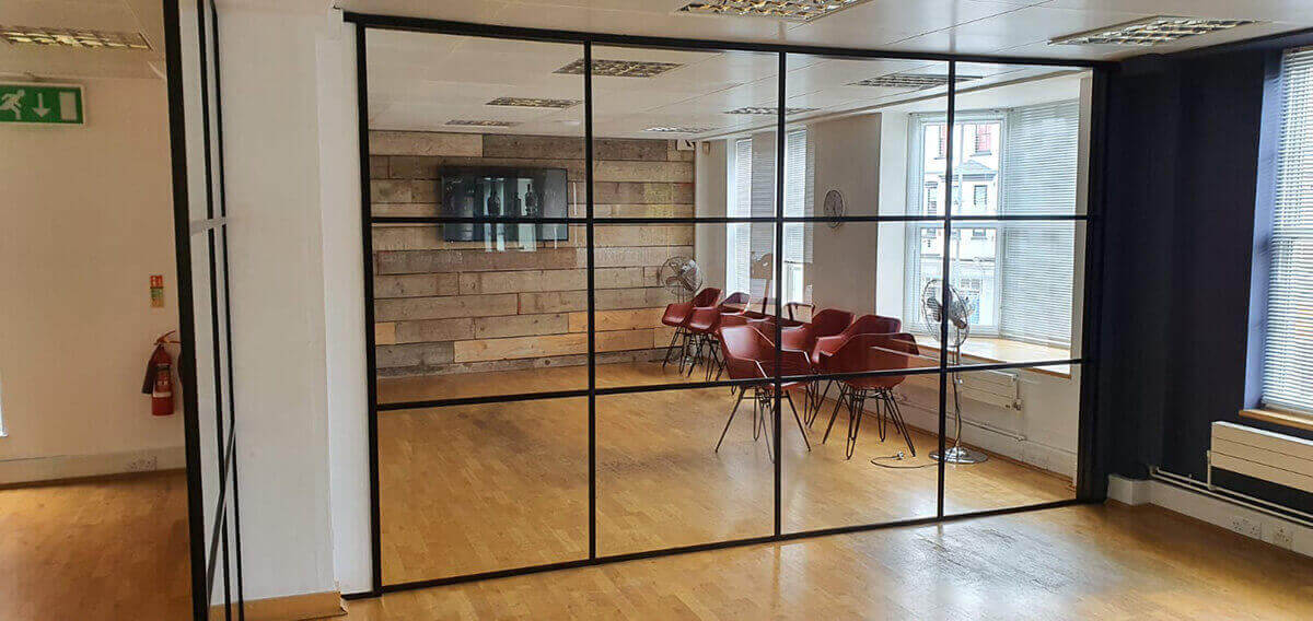 Industrial Framed Glass Partitioning