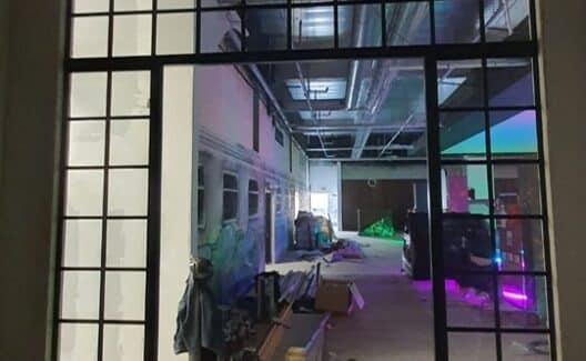Industrial Framed Glass Partitioning