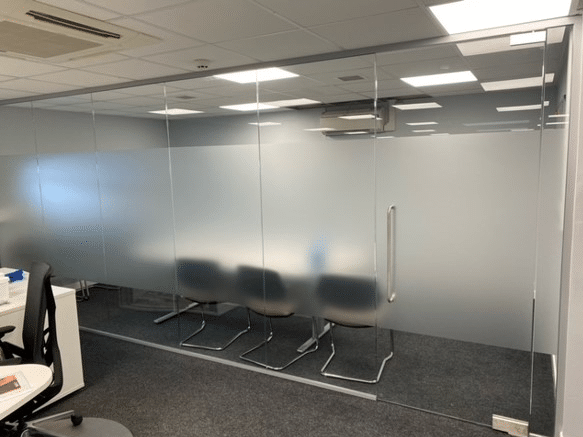 Frosted Glass Partitions in London
