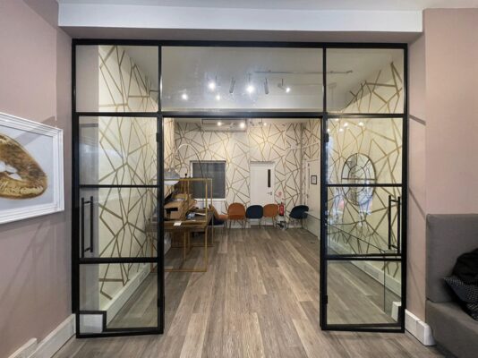 Industrial Framed Glass Partitions in London