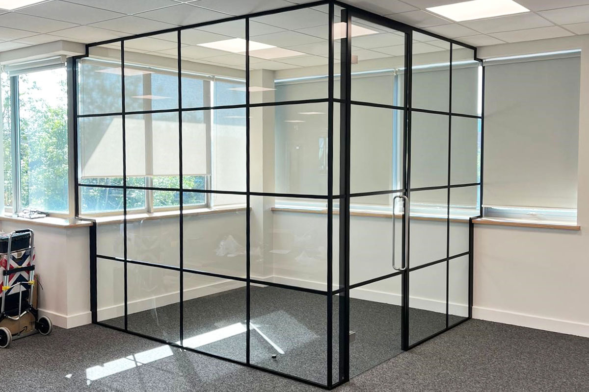 Banded Glass Partition