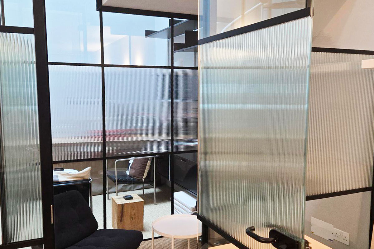 Reeded Glass Partitioning