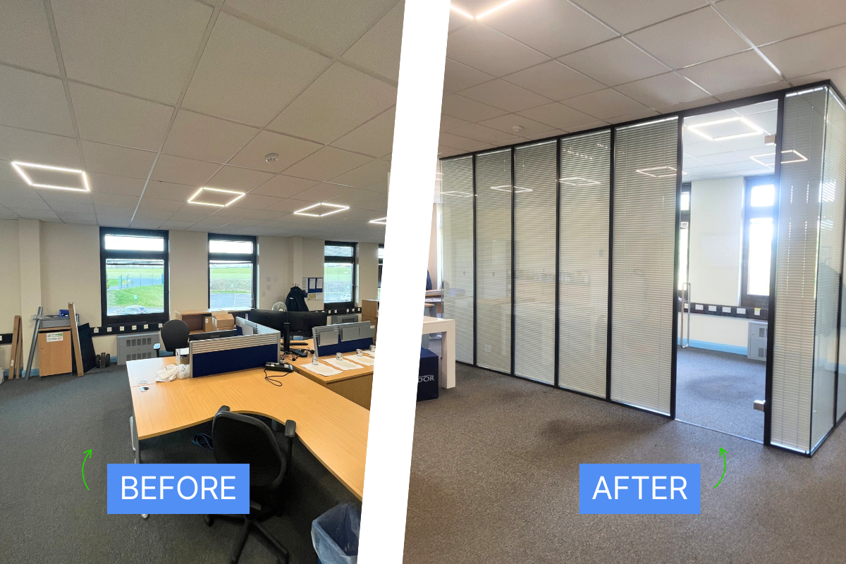 Glass Partitioning Installation